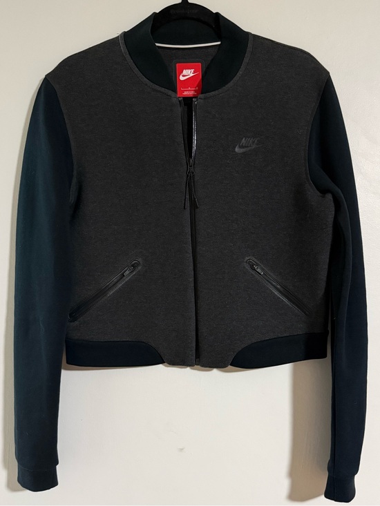 Nike Jackets & Blazers - Nike Tech Fleece Women's Dark Gray and Black Bomber Jacket